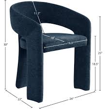 Photo 1 of Meridian Furniture Rendition Navy Dining Chair
