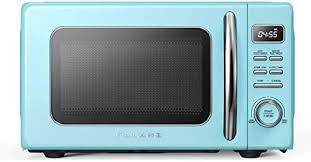 Photo 1 of Galanz GLCMKZ07BER07 Retro Countertop Microwave Oven with Auto Cook & Reheat.7 cu ft, Blue 