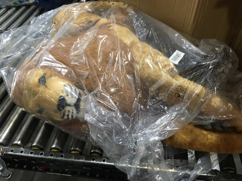 Photo 2 of Melissa & Doug Giant Lion - Lifelike Stuffed Animal (over 6 feet long)
