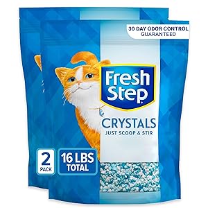 Photo 1 of Fresh Step Crystals, Premium Cat Litter, Scented, 8 Pounds (Pack of 2)Package May Vary)
