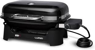 Photo 1 of Weber Lumin Compact Electric Grill, Black, with Lumin Compact Stand 