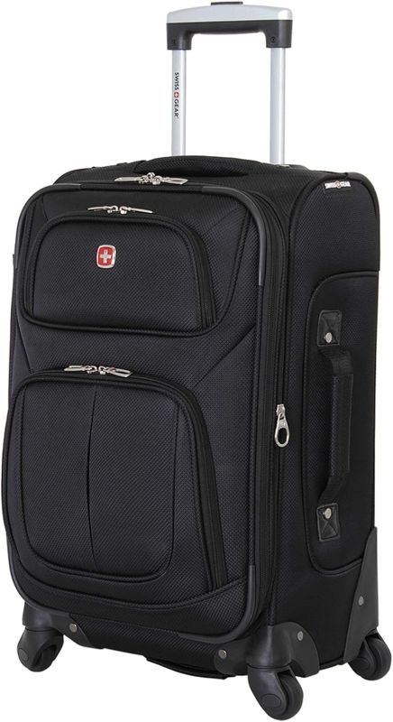 Photo 1 of SwissGear Sion Softside Expandable Roller Luggage, Black, Carry-On 21-Inch
