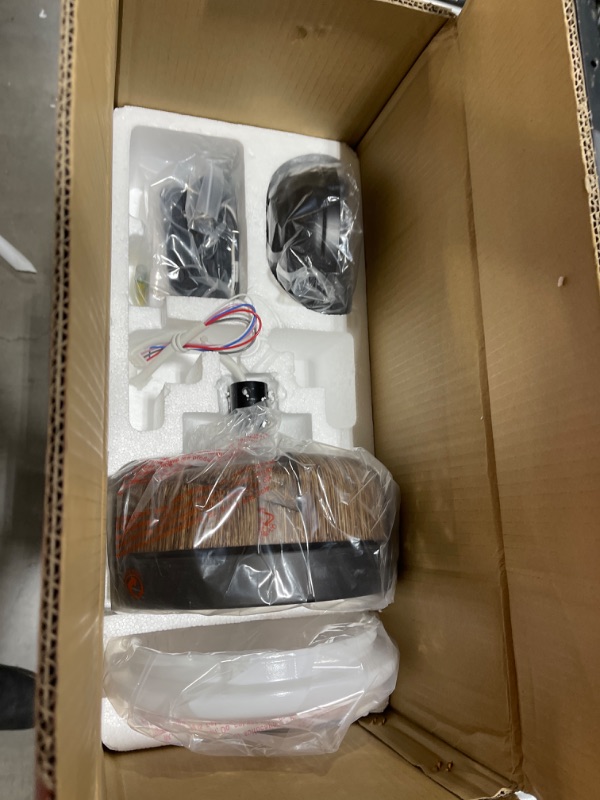 Photo 1 of Wellspeed Ceiling Fans with Lights and Remote, 42 Inch Modern Ceiling Fan for Bedroom Living Room Patios with LED Light Adjustable Color, Timer, 3 Speed Visit the Store Chestnut brown