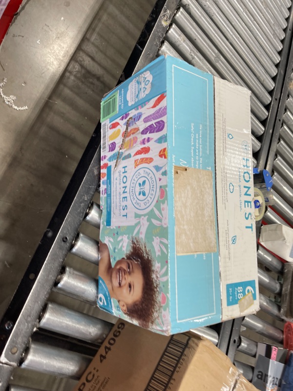Photo 2 of The Honest Company Clean Conscious Diapers | Plant-Based, Sustainable | Sky's the Limit + Wingin It | Super Club Box, Size 6 (35+ lbs), 88 Count Size 6 (88 Count) Sky's the Limit + Wingin It