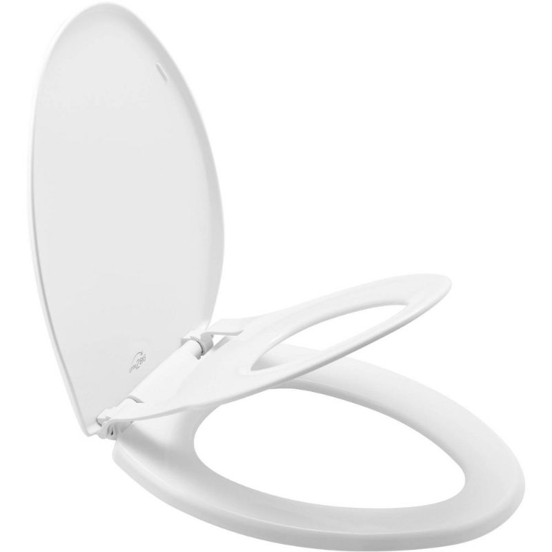 Photo 1 of Mayfair Little2Big? Elongated Plastic Toilet Seat in White with STA-TITE? Seat Fastening System? and Whisper•Close? Hinge
