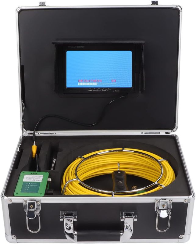 Photo 1 of Sewer Camera Inspection Camera, 7in TFT LCD Monitor Screen P68 Waterproof 1000TVL 30M Cable Sewer Camera for Pipe Pipeline
