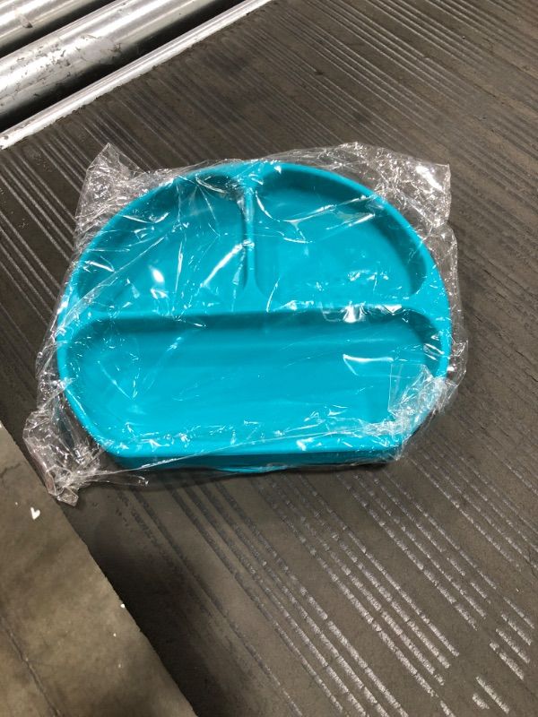 Photo 1 of Silicone Suction Plates for Babies, Stick to High Chair Trays and Table, Divided Baby Dishes, Perfect Kids Plates, BPA FREE
