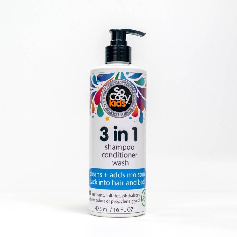 Photo 1 of SoCozy Kid S 3-in-1 Shampoo Conditioner Body Wash for All Hair Types with Kiwi Extract 16 Fl Oz
