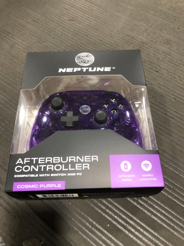 Photo 2 of Neptune AfterBurner Controller For Switch/Switch OLED/PC - Dual Vibration Motor - Wireless Pro Controller For Switch With RGB Light, Motion Ability, Vibration, Turbo, Wakeup (Cosmic Purple)
