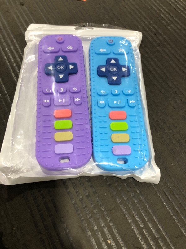 Photo 2 of Hooku 2 Pack Remote Teether for Baby, Silicone Teethers for Babies 6-12 Months, Baby Teething Toys for Babies 0-6 Months, Sensory Toys for Babies, Toddler Infant Newborn Toys Baby Gifts for Boys Girls
