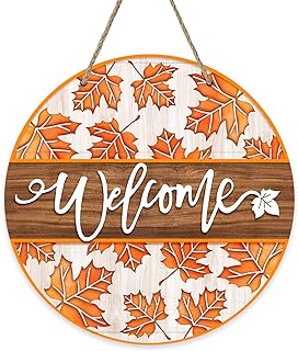 Photo 1 of Home Decor Welcome Sign labeled Hello with fall Leafing
----------->*Stock Photo is and was & used in example* <--------------- 