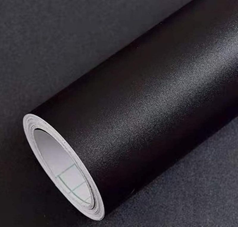Photo 1 of Yancorp 24"x394"/32.8'ft Matte Black Peel and Stick Wallpaper Removable Contact Paper for Cabinest Self-Adhesive Drawer Stick and Peel Countertop 