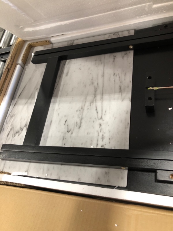 Photo 3 of Linon Tray Table Set, 15.75"D x 18.9"W x 26.38"H, White