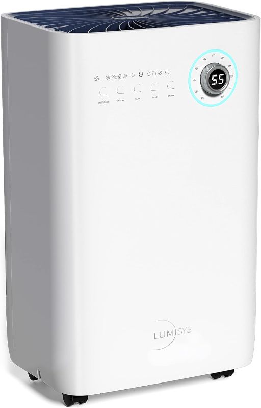 Photo 1 of Lumysis 4500 Sq. Ft 50 Pints Dehumidifiers for Basements, Large Rooms, and Home with Auto or Manual Drainage | 45db Industry Leading Noise Reducing | Energy Saving, Air Filter, 3 Operation Modes.