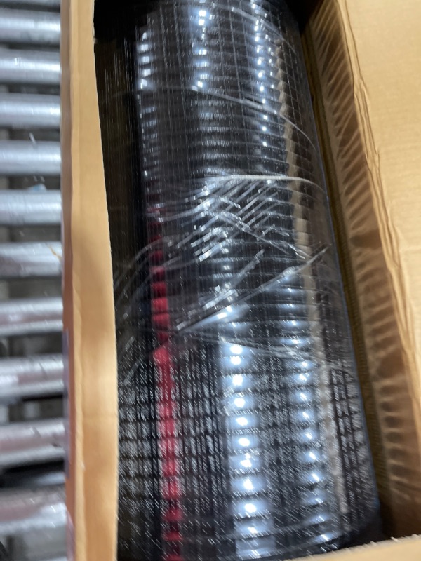 Photo 2 of KANERS Black PVC Vinyl Coated Wire Mesh Hardware Cloth 1/2 in 36”x100’ 19 Gauge, Welded Wire Fencing Chicken Wire Mesh Roll Cage Wire Netting 1/2" 36" x 100'