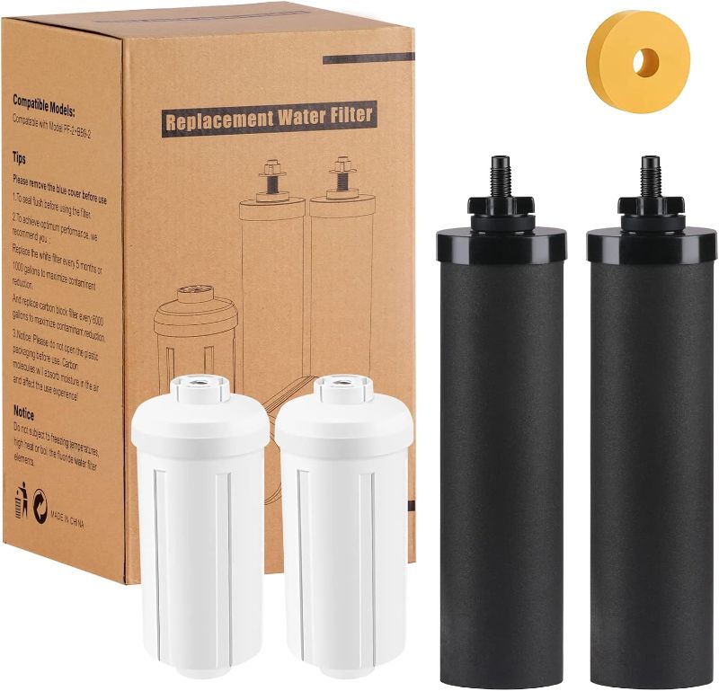 Photo 1 of Water Filter Replacement for Water Filter, Black Activated Carbon Filters and 2 Fluoride Filters Compatible with Big, Light, Imperial, Travel, Crown and Royal Series
