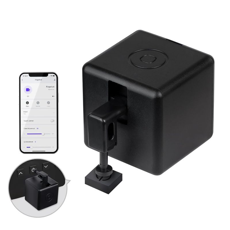Photo 1 of MOES Fingerbot Plus Smart Button Pusher No Wiring Switch, Upgrade with Touch Control, Work with Smart Life App, Add MOES Tuya Bluetooth Hub Make it Compatible with Alexa,Google Home and Timer Control
