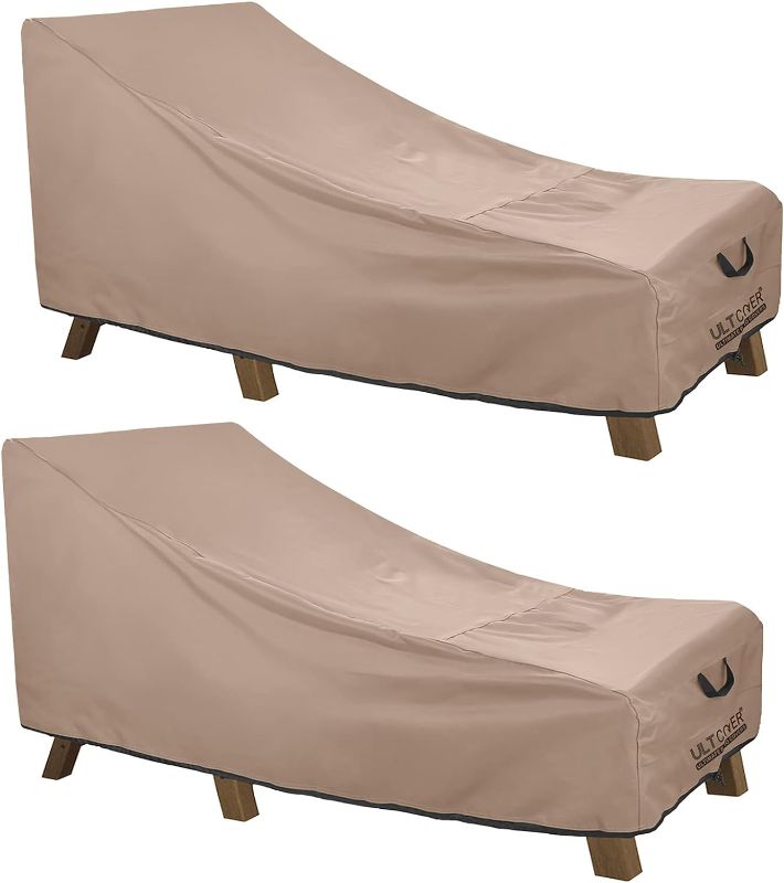 Photo 1 of ULTCOVER Waterproof Patio Lounge Chair Cover Heavy Duty Outdoor Chaise Lounge Covers 2 Pack - 68L x 30W x 30H inch
