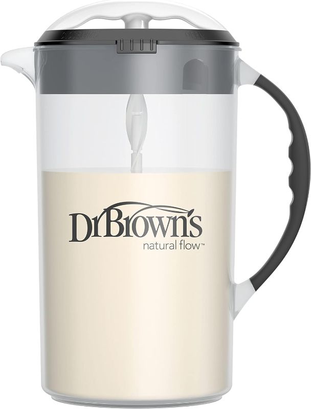 Photo 1 of Dr. Brown's Baby Formula Mixing Pitcher with Adjustable Stopper, Locking Lid, & No Drip Spout, 32oz, BPA Free, Black