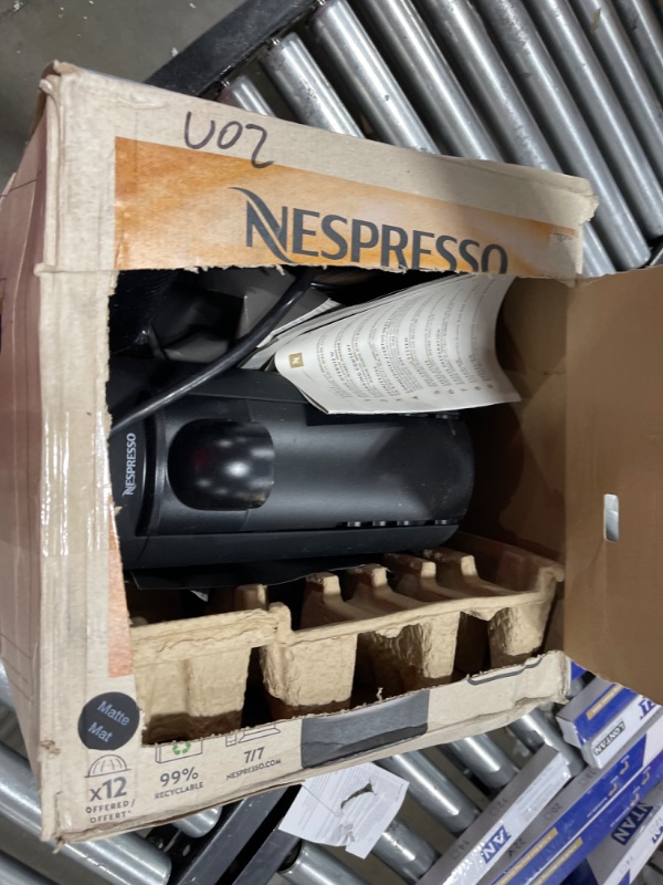Photo 3 of Nespresso VertuoPlus Deluxe Coffee and Espresso Machine by De'Longhi with Milk Frother, Matte Black Machine + Aero LE Black Matte