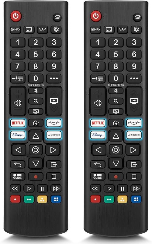 Photo 1 of Universal for LG Smart TV Remote Control Replacement (Pack of 2)
