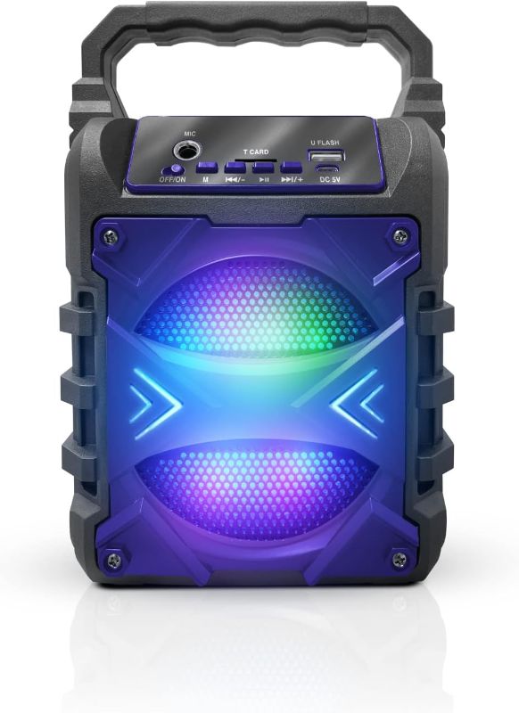 Photo 1 of Top Tech Audio Jet-4 Bluetooth Portable Speaker, Louder Volume, Crystal Clear Stereo Sound, Rich Bass, 100 Foot Wireless Range, Microphone Input (Blue)
