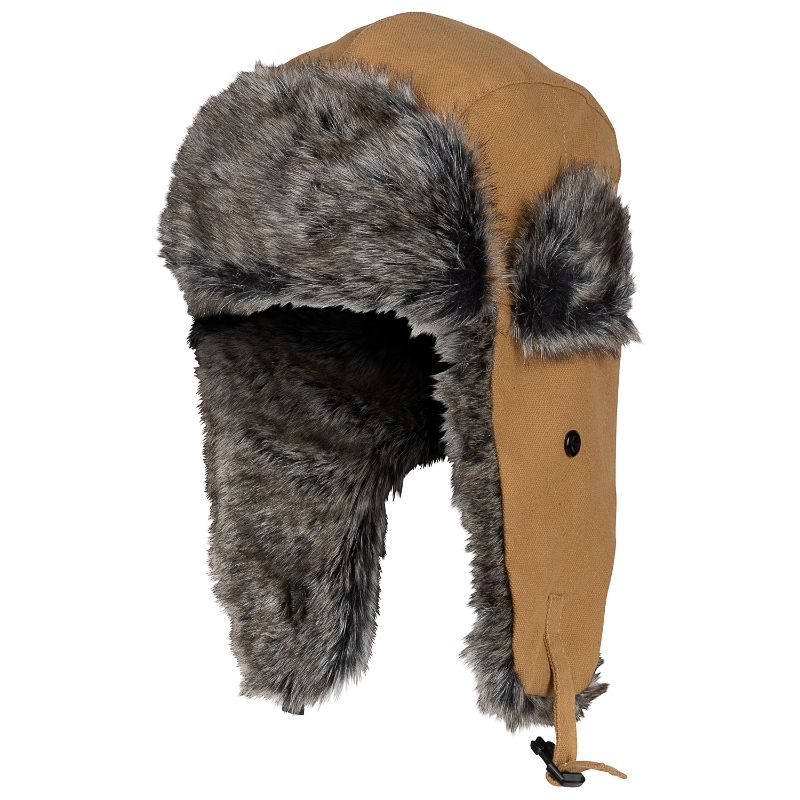 Photo 1 of Clear Creek Men's Knit Textured Fur-Lined Trapper Hat
