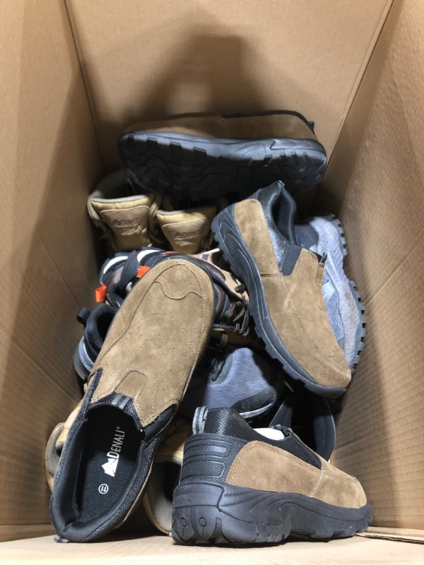 Photo 2 of Box Lot of Miscellaneous hiking boots and sneakers (Various Sizes and Styles)