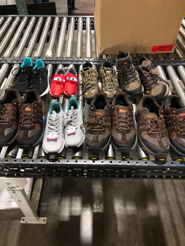 Photo 1 of Box Lot of Miscellaneous hiking boots and sneakers (Various Sizes and Styles)