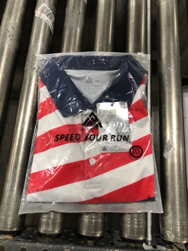 Photo 1 of 3XL POLO TENNIS SHIRT, AMERICAN FLAG