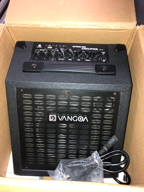 Photo 2 of Vangoa Electric Drum Amp 40W Professional Drum Amplifier Speaker, 3 Inputs 3 Band EQ Wireless Electronic Drum Monitor, Keyboard Speaker, Black 40W + 3 Inputs