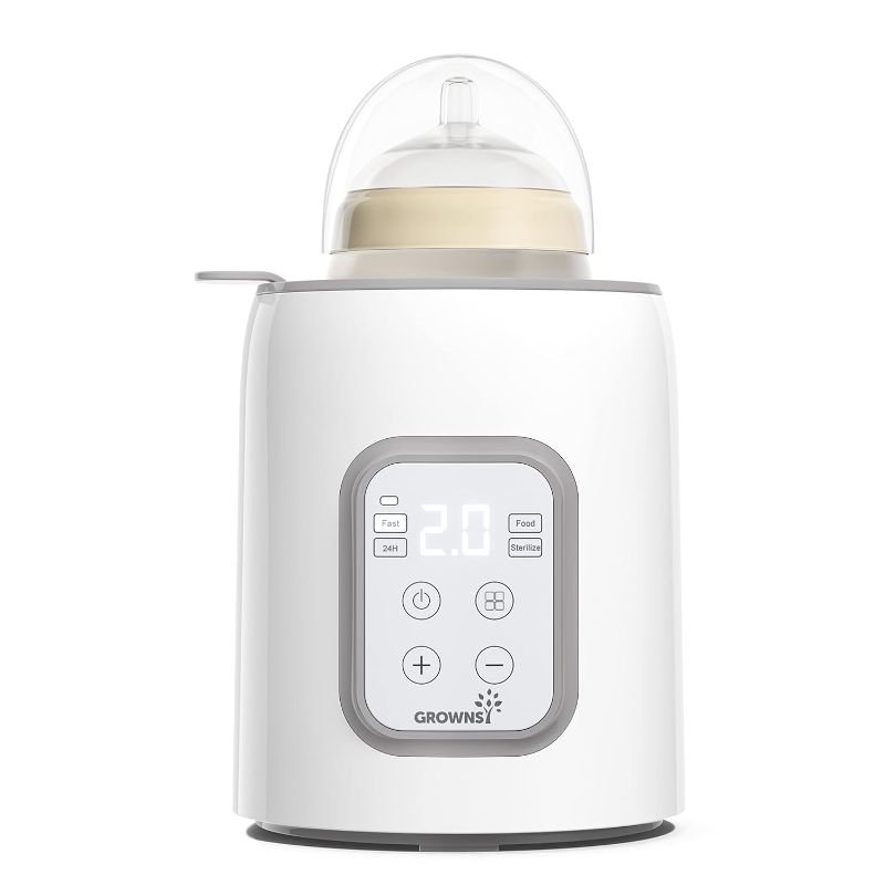 Photo 1 of Bottle Warmer, GROWNSY 8-in-1 Fast Baby Milk Warmer with Timer for Breastmilk or Formula, Accurate Temperature Control, with Defrost, Sterili-zing, Keep, Heat Baby Food Jars Function