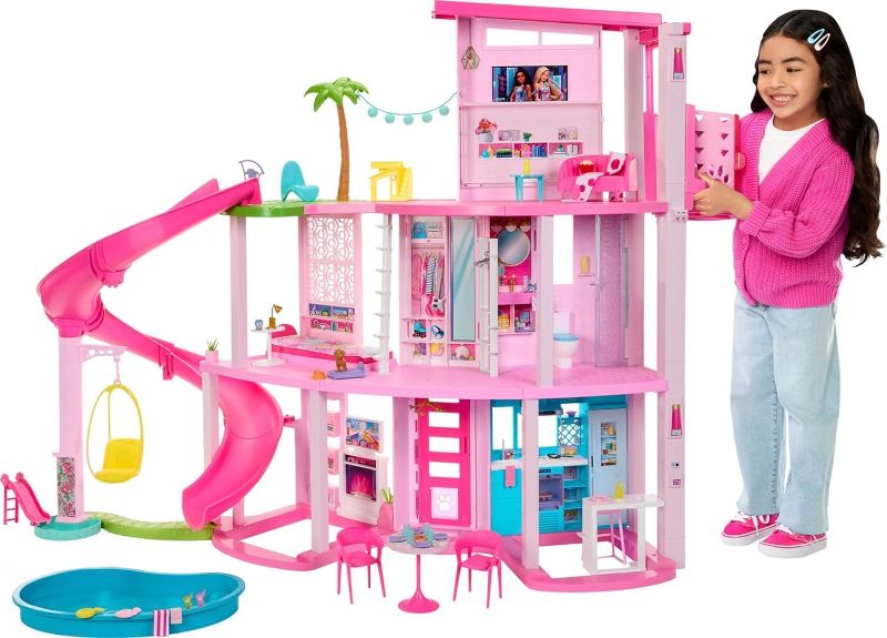 Photo 1 of Barbie Dreamhouse 2023, Pool Party Doll House with 75+ Pieces and 3-Story Slide