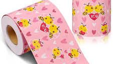 Photo 1 of Chinco 50 ft Valentine's Day Bee Bulletin Boards Valentines Heart with Bee Bulletin Board Decorations Honey Bee Heart Straight Border Trim for Chalkboard Valentine Theme Classroom School Decoration