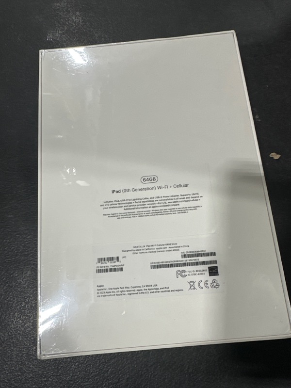 Photo 6 of Apple iPad (9th Generation): with A13 Bionic chip, 10.2-inch Retina Display, 64GB, Wi-Fi + 4G LTE Cellular, 12MP front/8MP Back Camera, Touch ID,  FACTORY SEALED OPENED FOR PICTURES