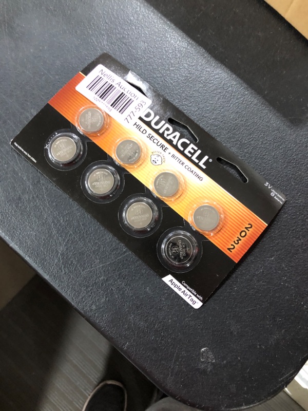 Photo 2 of Duracell CR2032 3V Lithium Battery, Child Safety Features, 8 Count Pack, Lithium Coin Battery for Key Fob, Car Remote, Glucose Monitor, CR Lithium 3 Volt Cell 8 Count (Pack of 1) 8 Count