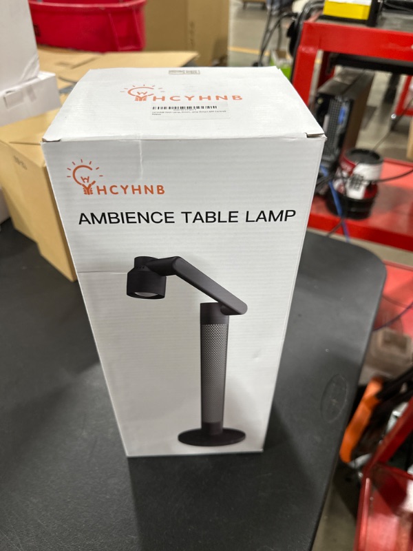 Photo 1 of HCYHNB Smart Table Lamp Works with Alexa Google Home, Swing Arm Desk Lamp with Rotatable Body, APP Control DIY Lighting Modes & Music Sync, Dimmable Night Light for Kids Adults Swing Arm Desk Lamp-Alexa
