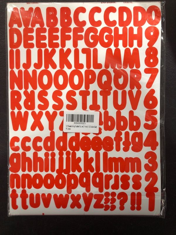 Photo 1 of 12 Sheets Vinyl Letter Stickers Kit, Numbers Sticker Decal for Mailbox, Signs, Window, Door, Cars, Trucks, Home, Business, Address Number (1 Inch, 12 Colors Set) * Stock Picture For Reference *