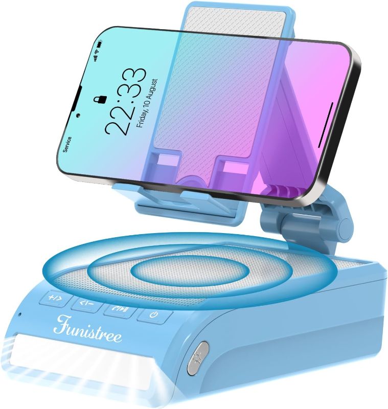 Photo 1 of Funistree Cell Phone Stand with Bluetooth Speaker, Cool Fathers Day Birthday Gifts for Dad from Daughter Son Kid, Gifts for Men Husband Him Anniversary Idea from Wife, Tech Gadgets Present Ideas 