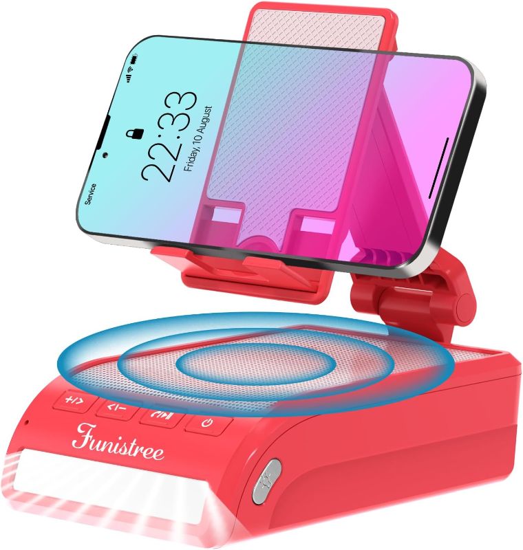 Photo 1 of Phone Stand with Wireless Bluetooth Speaker, Fathers Day Birthday Gifts for Men Dad from Daughter Son, Gifts for Husband Him Boyfriend Anniversary from Wife, Cool Gadgets Mens Presents