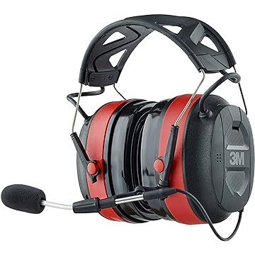 Photo 1 of 3M Pro-Comms Electronic Hearing Protector with Bluetooth Wireless Technology and External Microphones, Hearing protection, NRR 26 dB, Black/Red
