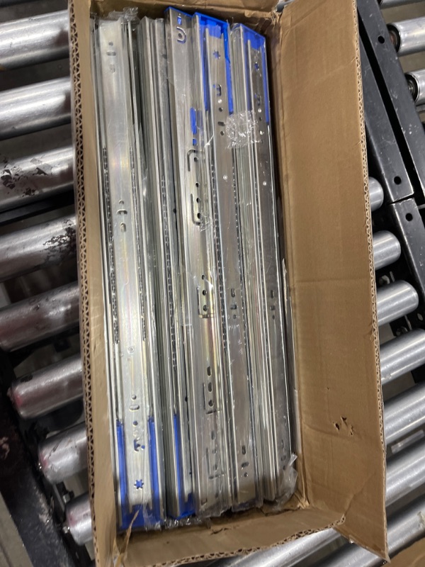 Photo 1 of 10 Pairs of 20 Inch Hardware 3-Section Soft Close Full Extension Ball Bearing Side Mount Drawer Slides,100 LB Capacity Drawer Slide 20 Inch-10 pairs