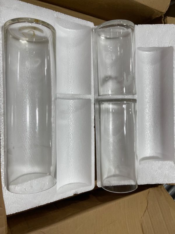 Photo 1 of Set of 3 Glass Cylinder Vases,6, 8,10 Inch High Glass Vase for Centerpieces,Clear Multi-use Flower Vase for Home Decor,Candle Holder,Wedding|Party Favors or Floral Arrangements(4" W) 3pack-6"8"10"h