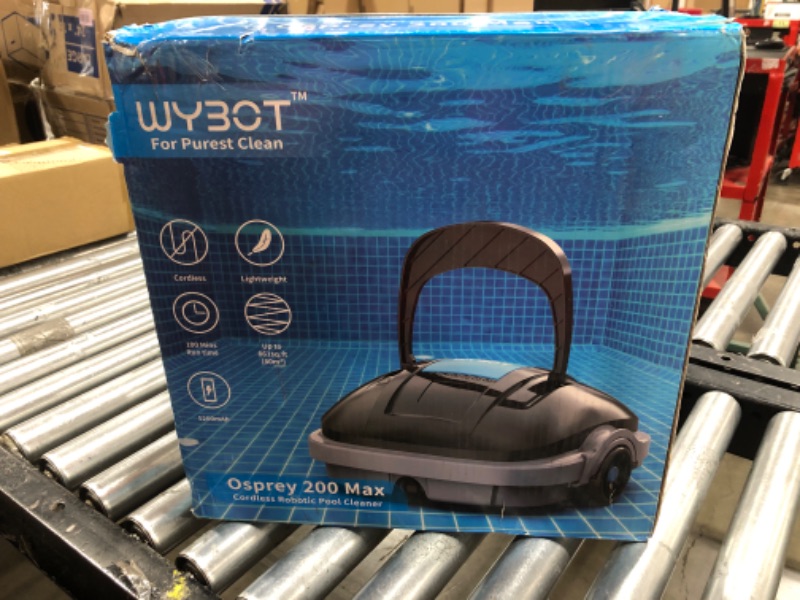 Photo 3 of (2023 Latest) WYBOT Cordless Pool Vacuum, Robotic Pool Cleaner, with Updated Battery Up to 100Mins Runtime, Strong Suction, Automatic Vacuum for Above Ground Flat Bottomed Pools Up to 861 Sq.Ft Dark Gery