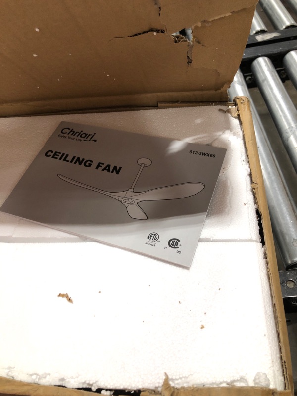 Photo 1 of Chriari 60'' Ceiling Fan With Remote and Wall Control, Walnut Ceiling Fan with 3 Wood Blades, 6 Speeds Smart Timing Reversible DC Motor, Modern Black Ceiling Fan for Indoor Outdoor Farmhouse/Patios 60-Inch Matte Black Walnut