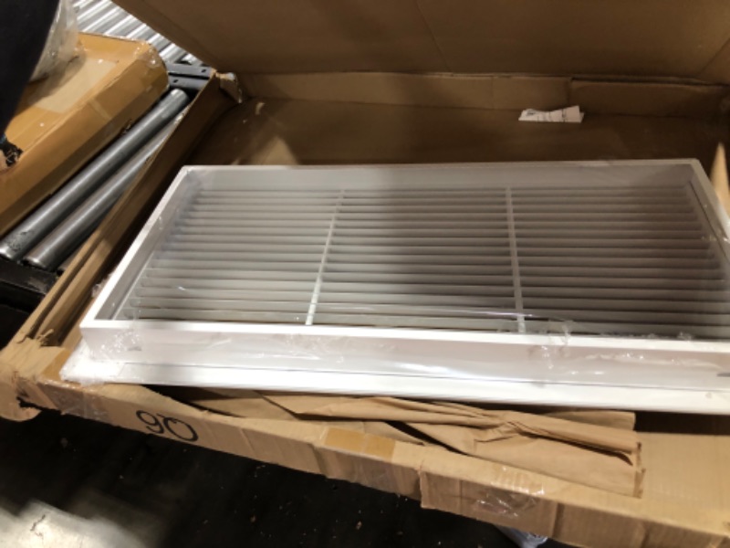 Photo 3 of 30" X 14" Aluminum Return Filter Grille - Easy Airflow - Linear Bar Grilles [Outer Dimensions: 31.75w X 15.75h]
