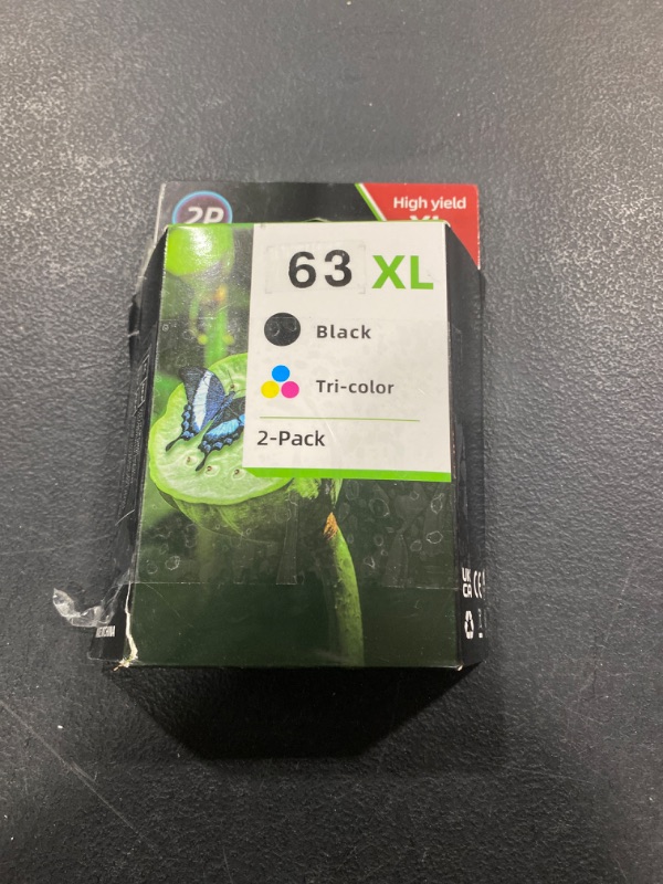 Photo 2 of 63XL Black/Tri-Color Ink Cartridge Combo Pack for HP Ink 63 | Works for HP OfficeJet 3830, 4650, 5255 Envy 4520, 4510 DeskJet 1112, 3630 Printer | Packaging May Differ