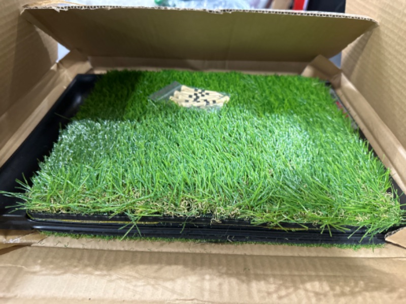 Photo 1 of SAPLIZE Foldable Golf Hitting Mat, Portable Golf Practice Grass Mat for Indoor/Outdoor, Anti-Deformation Dual-Turf with Heavy Base