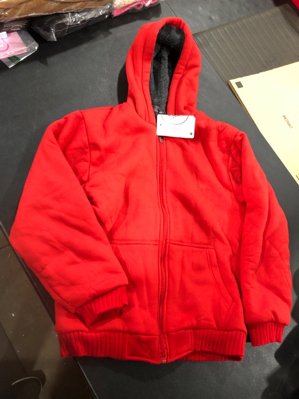 Photo 1 of (XL) Red Sweatshirt – Heavyweight Sherpa Fleece Lined Zip Hoodie Sweatshirt