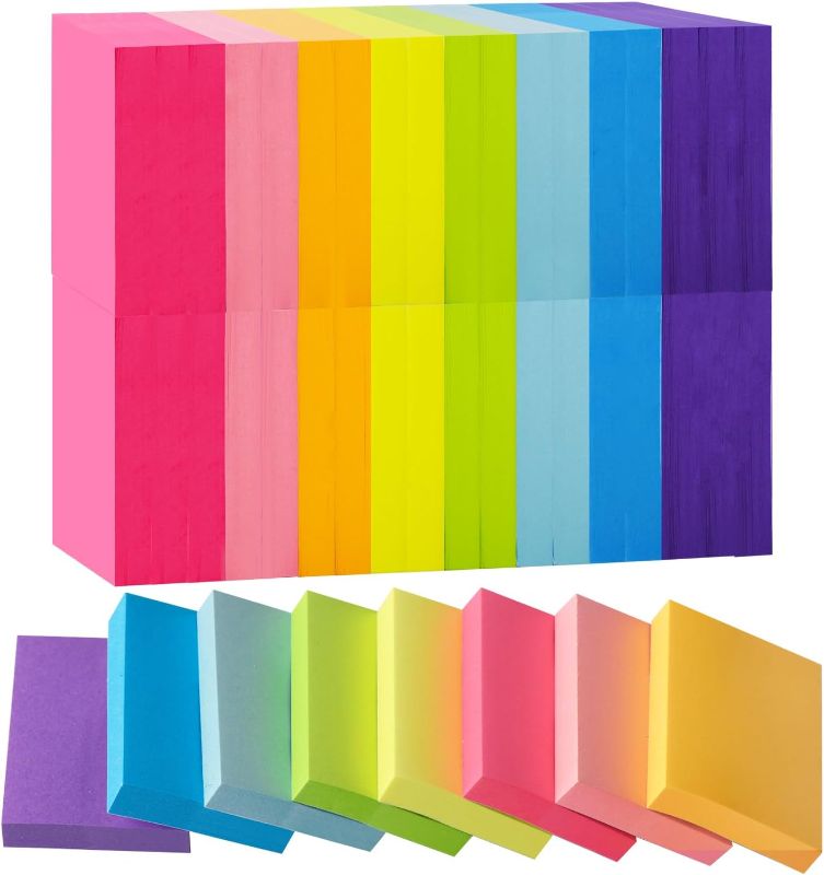 Photo 1 of 36Pads Sticky Notes 1.5 x 2, Small Colorful Sticky Pads, 8 Bright Colors, Mini Self-Stick Notes